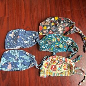 Colorful women’s scrub caps